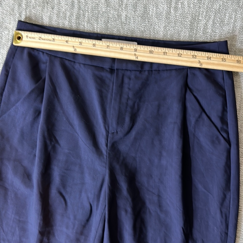 Everlane Blue Trouser Pants Size 4 Pleated waist ankle length - Picture 10 of 11